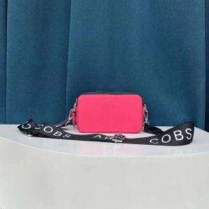 Torba designerska, torba crossbody, torba na ramię, wielokolorowa partycja wewnętrzna, cała czarna, odłączona i regulowana torba do paska, modna torba z kamerą migawką