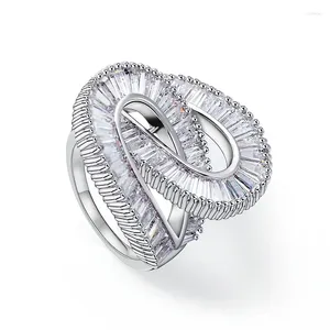 Cluster Rings Ring Lucky White Winding With Big Zircon Style Glam Fashion Good Jewerly For Women Men Super Deals