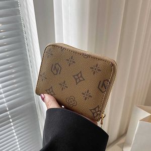 Bags Store Outlet Short women's printed zipper handbag multi card mobile phone coin purse wallet gift box