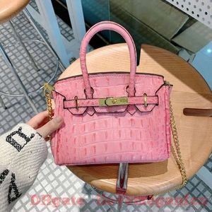 Sacolas de designer Bolsas de ombro de moda de luxo Nova bolsa de couro com padrão de crocodilo Mini bolsa feminina Bolsa de corrente Bolsa de couro de um ombro Bolsa mensageiro Bolsa com bloqueio