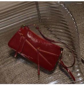 Evening Bags 2023 Niche Net Red Same Style Cowhide Single Shoulder Diagonal Armpit Wrist Bag