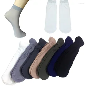 Men's Socks 10 Pairs Men Comfortable Fiber Soft Thin Summer Anti-odor Silk Middle Sock