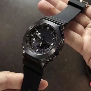 Watch na nadgarstek zegarek na nadgarstek Dual wyświetlacz mężczyźni kobiety stalowe sporty sportowe analogowe cyfrowe cyfrowe panie wodoodporne ga gm gm