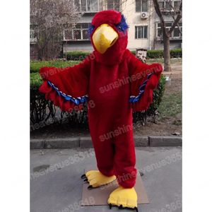 Halloween Red Eagle Mascot Traje de Alta Qualidade Caráter Tema Dos Desenhos Animados Carnaval Adultos Tamanho Natal Festa de Aniversário Fantasia Outfit para Homens Mulheres