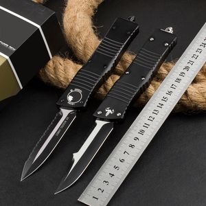 2 모델 UT-Combat Hellhound Double Action Auto Knives D2 Blade T6-Aviation 알루미늄 핸들 전술 헌트 캠프 자체 방어 포켓 나이프 EDC 도구