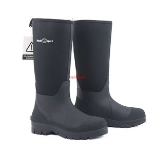 Rain Boots Ultra High Black Men's Lightweight Rain Shoes Integrerade gummibitäta stövlar utomhusfiske Anti Slip Gummiskor Vattenskor