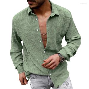 メンズカジュアルシャツ2023スプリングボタンアップカラーカーディガントップスストリートウェアシックなTシャツティーファッション服ソリッドソーシャルソーシャル