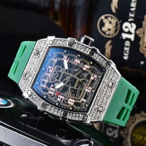 Brand Barrel Hollow Men's Quartz Watches Waterproof Tape Sports Fashion High Business Quartz Watch For Men rubber square bucket