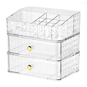 Storage Boxes Box Makeup Organizer Case Capacity Stackable With Dustproof Drawers Stylish Sundries