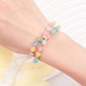 Braccialetti con ciondoli Makersland Bracciale elastico con perle Accessori di gioielli di lusso Signore e ragazze Gioielli all'ingrosso Perline di moda per le donne