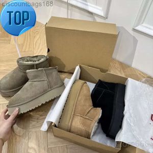 Designer Clássico Ultra Mini Botas Botas de Neve Plataforma Mulheres Homens Pele De Carneiro Tasman Tazz Castanha Areia Mostarda Semente Bege Driftwood Australian Winter Ankle ShoeGwH