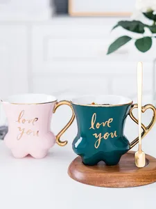 Tassen WHYOU 1 Stück Keramik Wasser Tasse Kaffee Tee Milch Liebe Single Business Geschirr Valentinstag Hochzeitsgeschenk