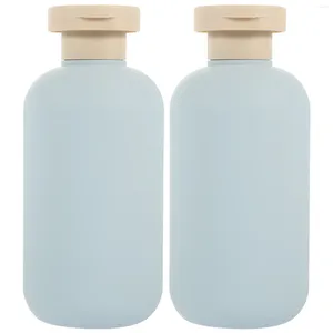 Dispenser di sapone liquido 2 pezzi Bottiglie di shampoo ricaricabili in plastica per lacca per capelli Piccoli coperchi per lozione gel per capelli vuoti