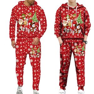 Clothing Sets Family Christmas Father Mother Daughter Son Matching Outfits Hoodie/Suits Year Adults Kids Tracksuit Party Holiday Clothes 231027