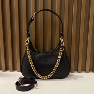 Bolsas femininas de luxo, sacolas clássicas para axilas, bolsa de ombro de alta qualidade, bolsas femininas de couro genuíno, bolsas de corrente para mulheres, bolsa de mão preta