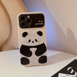 Apple 14Promax電話ケースiPhone 15フルセット11クリエイティブファン1213に適した黒と白のパンダ