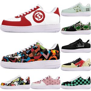 DIY SHOES Vinter härlig Autumn Mens Leisure Shoes One For Men Women Platform Casual Sneakers Classic White Black Cartoon Graffiti Trainers Outdoor Sports 13340