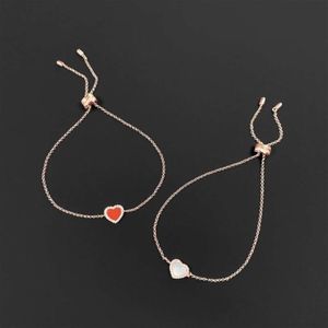 Shaped Pink Fritillaria Earrings, Feminine Style, Small Red Bracelet, Rose Gold Heart Bracelet