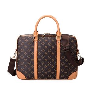 Luxurys Aktentaschen Leder Kleine Aktentasche Männer Business Schulter Handtasche Laptop Computer Totes Umhängetaschen Tasche