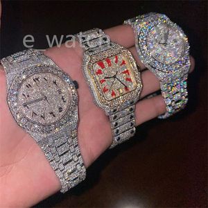 고급 Moissanite Diamond Watch 아이스 아웃 시계 디자이너 Mens Watcher Men Watch 고품질 Montre Automatic Movement Watches Orologio. Montre de Luxe L16