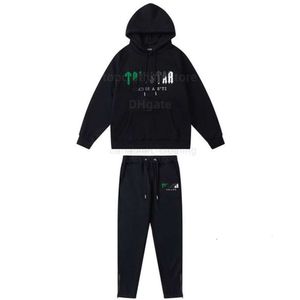 Homens Trapstar Tracksuit Hoodie Full Rainbow Toalha Bordado Decodificação Y2K Hoodies Sportswear Mulheres Quentes Sportswear Terno Zipper Calças S-XL 1088TC