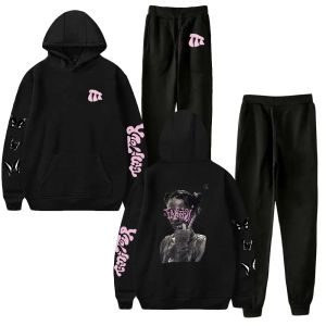 Tini Tour 2023 Tini Stoessel Merch Casual Tracksuit Set Män Kvinnor Huvtröja och Sweatpants 2 PCS Outfits Jogging Suits