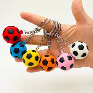 Creative 3.5 cm Color Soccer Keychain PVC Soft Lim Simulation Soccer Jewelry Accessories Bag Pendant Sports Gift 1224682