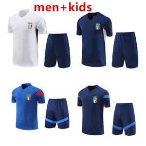 22 23 24 ItalysトラックスーツCamisetas de Football Jerseys半袖トレーニングスーツ2023 2024 Italys Chandal Futbol Survetement Italia Sportswear