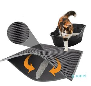 Altre forniture per gatti Tappetino per lettiera per animali domestici Toilette EVA Doppio strato Impermeabile antiscivolo Lavabile in casa
