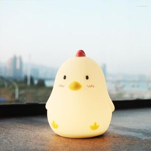 Night Lights Cute Chicken Led Light House Ambience Lamp Usb Charging Desk Home Decoration Table Birthday Gift