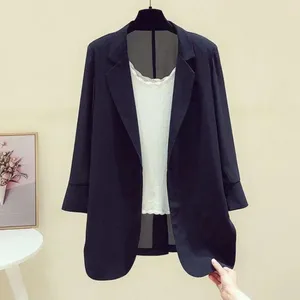 Costumes pour femmes Femmes Blazer OL Commute Style d'affaires formel Manches longues Veste de costume Point ouvert Revers Anti-rides Mince Printemps Automne Top