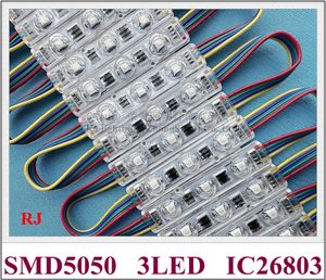 Módulo de luz LED colorido mágico com IC 26803 4 fios retomado do ponto de ruptura melhor que WS 2811 SMD 5050 RGB DC12V IP65 70mm * 15mm