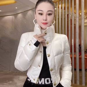 Standing collar cotton-padded women's winter new style slim small warm cotton-padded jacket ins tide