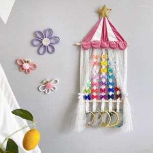 Accessori per capelli Clip per bambina Scaffale portaoggetti Tenda a stella carina Porta fascia per bambini Fasce per capelli Display Decorazione da appendere a parete