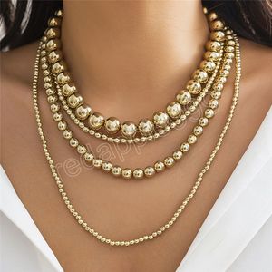 Multilayer Big Heavy Beads Naszyjnik dla kobiet Chunky Gruby link Choker Jewelry Men Akcesoria Nowe