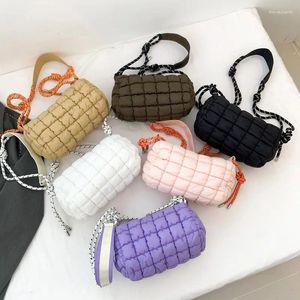 Abendtaschen 2023 Lingge Stickerei Faden Wolke Schulter Daunen Baumwollmantel Plissee Blase Kissen Designer Handtaschen für Frauen