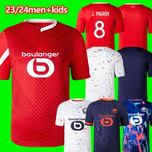 23 24 Lille Mens Futebol Jerseys J. DAVID ANDRE YAZICI CABELLA OUNAS GUDMUNDSSON UMTITI Home Away 3ª Camisa de Futebol Uniformes ZHEGROVA Equipamento