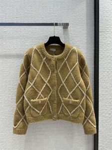 Подиумные свитера, новинка 2023 года, осень-зима, топы с круглым вырезом и длинными рукавами, фирменные пальто в том же стиле, женские дизайнерские свитера 1029-20