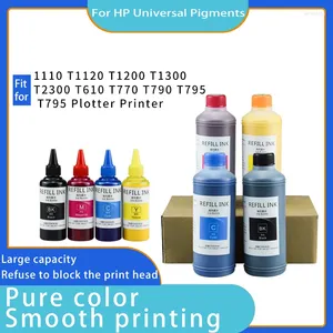 Ink Refill Kits 1000 ml Universal Pigment för 1110 T1120 T1200 T1300 T2300 T610 T770 T790 T795 Plotterskrivare