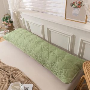 Pillow Case Class A Soybean Cotton Fiber Quilted Long Pillowcase Skin-friendly Hygroscopic Soft Washed Linen Fabric Solid Color