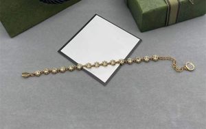 Женский медный дизайнерский браслет-цепочка, цепочка с бриллиантами, браслеты для мужчин и женщин, подарок на день рождения с коробкой 1121A