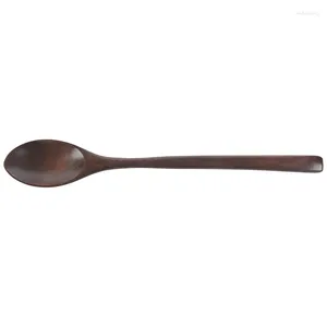 Coffee Scoops Wooden Spoons 6 Pieces Wood Soup For Eating Mixing Stirring Cooking Long Handle Spoon With Japanese Style Kitchen Utens