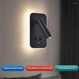 Lampa ścienna Regulowane światła LED 220V Bezczelność W pomieszczenia odczyt Sconce USB Ładowanie światła reflektory nordyckie minimalistyczne