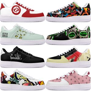 DIY SHOES Vintermode Lovely Autumn Mens Leisure Shoes One For Men Women Platform Casual Sneakers Classic White Black Cartoon Graffiti Trainers Sports 14220