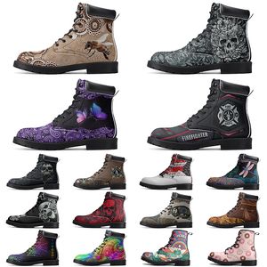 NOVAS Botas Martin Clássicas Antiderrapantes no outono inverno Tendência versátil quente Personalizado Unissex quente Moda Versátil Botas Casuais Elevadas 20192