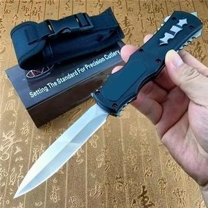 MT-Soul Ghost head Coltelli AUTO Lama 440c Manico in lega di zinco nero Alumnium EDC Camp Hunt Coltello tattico Bounty Hunter Micro Utensili da taglio