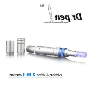 La più recente DermaPen wireless potente Microneedle Mesopen Cartuccia ad ago Dr pen Ultima A6 Sostituibile EU US UK AU plug Mvcon