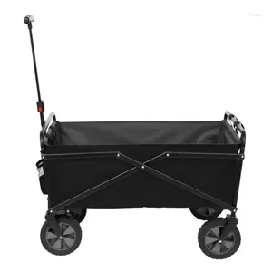 Hundetransporter Seina Compact Outdoor Folding Utility Wagon Schwarz