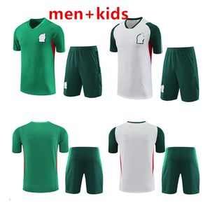 2023 2024 Mexico short sleeves tracksuit training suit 23 24 football Tracksuits men kids sportswear Soccer Jerseys Mexico Sweatshirt sets