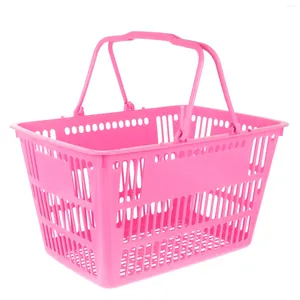 Storage Bags Portable Shelves Supermarket Shopping Basket Plastic Baskets Practical Grocery Home